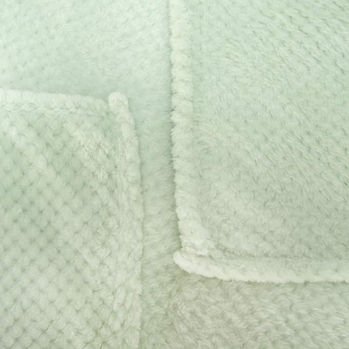 Warm Soft Fuzzy Dog or Cat Blanket, Plush Fleece Throws for Puppy, Kitten, Medium, Large Dogs - Mint (40" x 48")