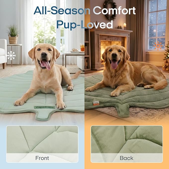 Vagascape Dog Cooling Mat, Washable Pet Cooling Mat, 55" x 45" Thick & Durable Large Cooling Mat for Dogs, Portable Foldable Premium Cooling Pad for Indoor, Outdoor, Travel, Camping, Patio and Beach