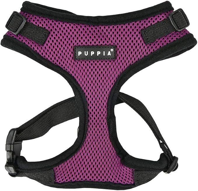 Puppia Authentic RiteFit Harness with Adjustable Neck, Small, Purple