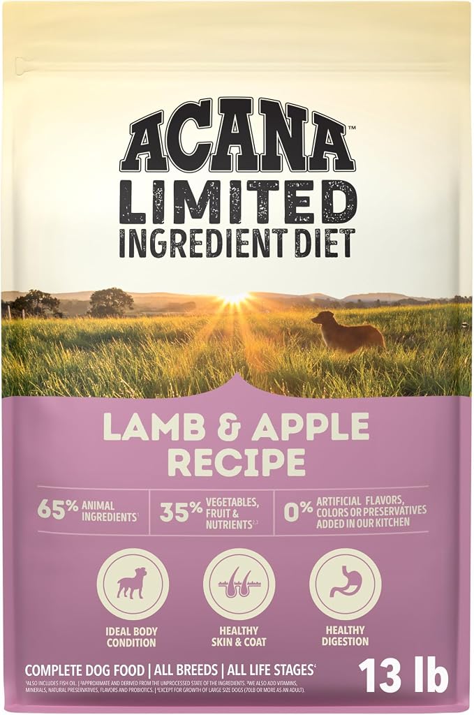ACANA Singles Limited Ingredient Grain Free High Protein Dry Dog Food Lamb & Apple Recipe 13lb Bag
