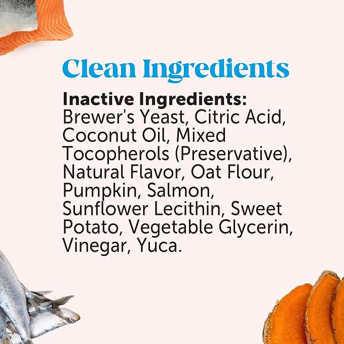Omega 3 for Dogs Skin and Coat Supplement - Salmon Oil Fish Oil Chews for Itchy Skin Relief, Dry Skin, Shedding Control & Shiny Coat - Dog Vitamins with Biotin & Vitamin E (Salmon, 90 Ct)