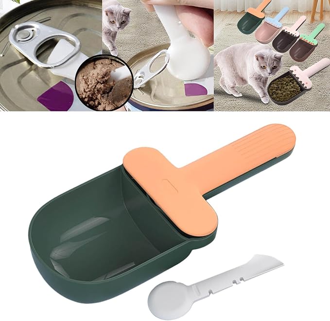 3X Cat, Pet, Food Feeder with Fashionable Food Handle, Multi Use Cat Measuring Cats and Small Dogs
