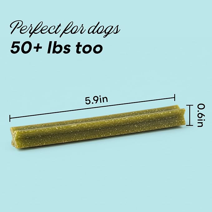 The Pets Table Dental Chews for Dogs 28 Sticks (20 oz), Chicken, Mint & Parsley | Dental Treats/Teeth Cleaning Chews | Removes Plaque and Tarter | Dental Sticks for Bad Breath Treatment | Dental Bones