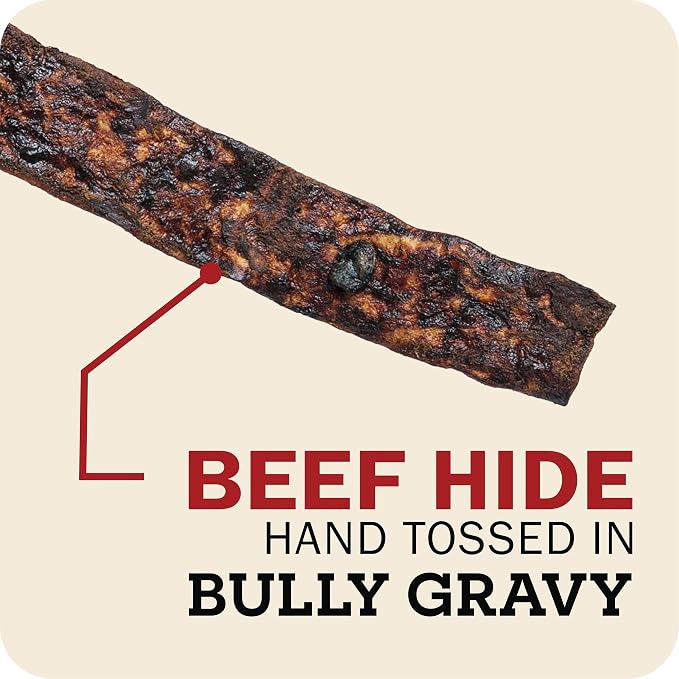 Redbarn Pet Products All-Natural Rawhide Bully Slices - Bully Stick Flavor - Premium Grain-Free Beef Hide Treats High Protein Low Fat for Chewers - 9 oz Bag