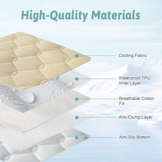 COZY KISS Dog&Cat Cooling Couch Cover, 27.5x82.5 Inch Waterproof Pet Pad, Q-Max > 0.4 Cool-Tech Fabric, Beige