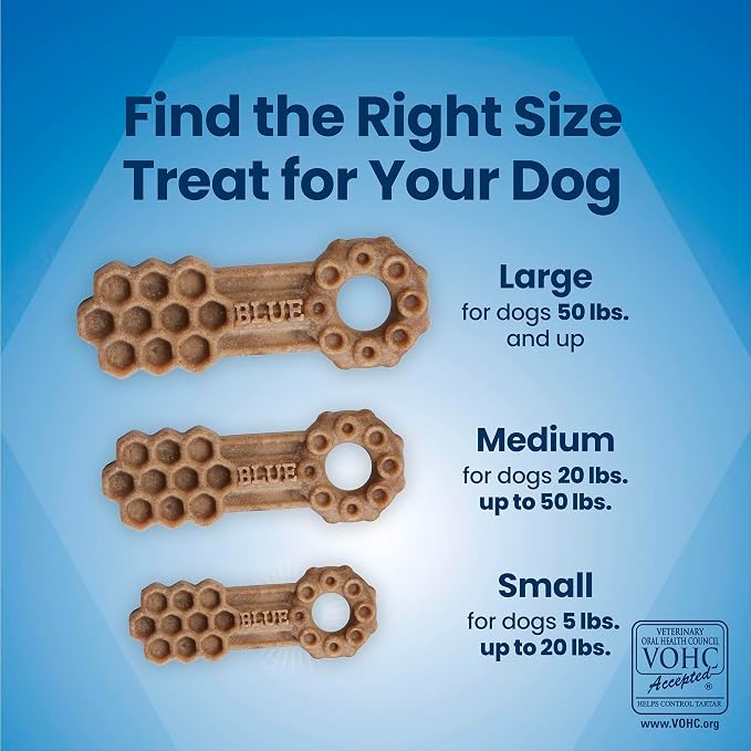 Blue Buffalo Medium Dental Chews Bundle, Natural Dog Treats Enhanced with Vitamins, Minerals, and Other Nutrients, Two 23 oz. Bags