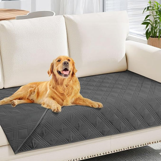hyha Waterproof Dog Blanket, Reversible Pet Bed Blanket, Soft Sofa Couch Cover for Dogs Washable, Waterproof Pet Couch Covers for Sofa Puppy Cats Furniture Protector(30"x70", Dark Grey/Dark Grey)