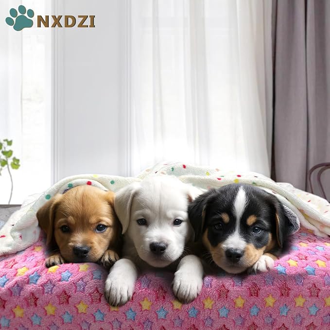 Dog Blankets for Medium Large Dogs, 3 Pack Dog Blanket Washable 30" x 20", Gifts Puppy Essentials, Fuzzy Soft Pet Mat Throw Cover for Kennel Crate Bed, Cat Blanket, Blankets for Dogs, Pet Blanket