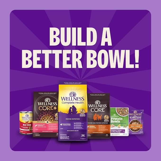 Wellness Complete Health Healthy Weight Adult Dry Dog Food, Wholesome Grain Kibble, Chicken and Peas Recipe, 13 lb Bag