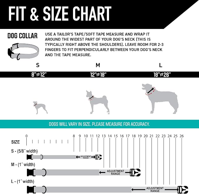 Wolfgang Heavy Duty, Adjustable Dog Collar with Quick Release Nylon Buckle for Walking & Training, DarkFloral Print, Small