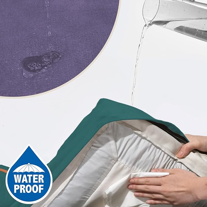 Comfort Expression Orthopedic Dog Bed for Extra Large Dogs 42x30 Inch, Waterproof Egg Crate Foam XL Pet Bed with Bolsters, Dog Couch with Washable Cover & Non-Slip Bottom, Violet Tide