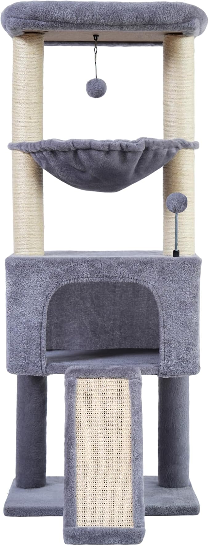 ROYPET Fashion Design 43.3" Cat Trees with Cat Houses,Grey