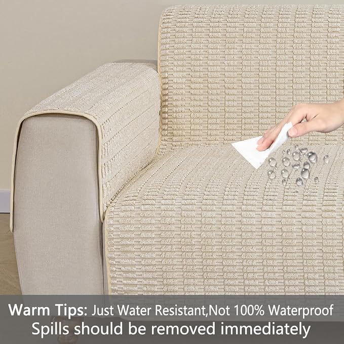 Muamar Dog Bed Cover Sofa Protector,Anti Slip Waterproof Sofa Covers for Living Room Couch Covers,Sofa Mat,Seat Cover,Dog Mat,Pet Pad for Furniture 1 Piece (60x70 inch, Cream White)