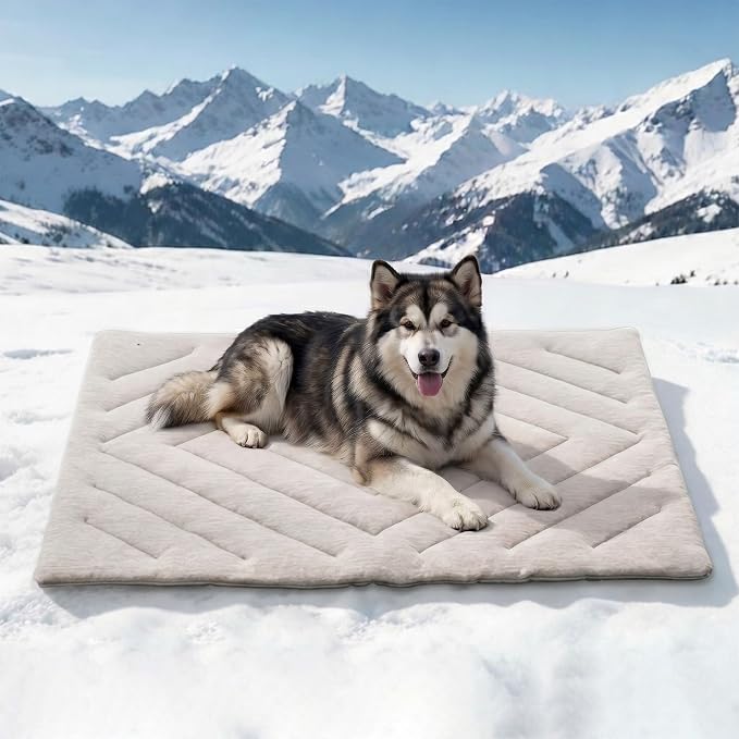 Dog Cooling Mat Self Coolings Foldable Cooling Pad for Dog in Summer Coolings Mat for Dogs and Cats Machine Washable (Rectangle,Gray, X-Large-59 L x 40" W)