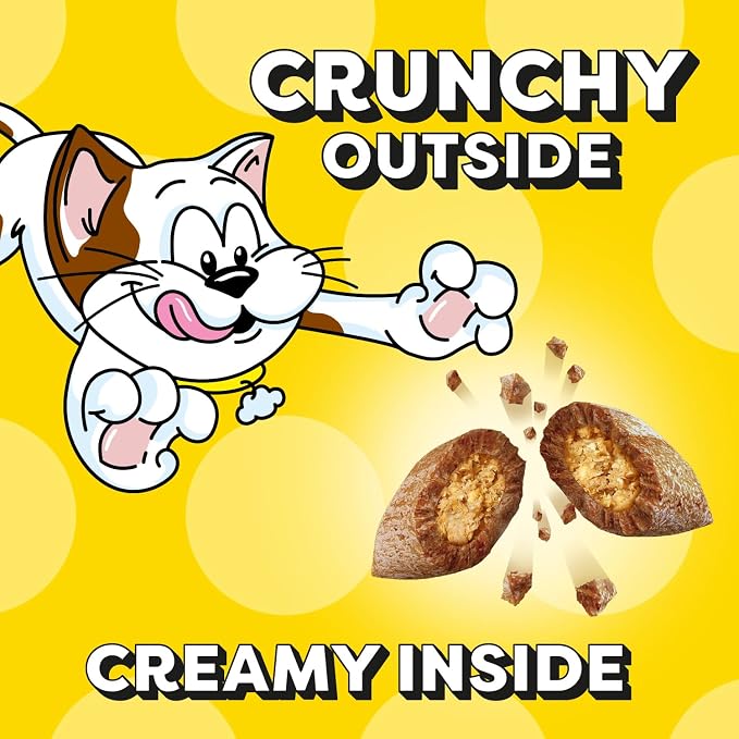 Temptations Cat Treats Classic Crunchy and Soft Cat Treats, Savory Salmon Flavor, 3 oz. Pouches (Pack of 12)