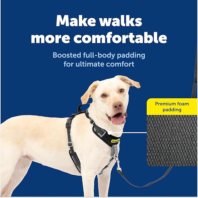 PetSafe Easy Walk Comfort No-Pull Dog Harness Full-Body Padding - Better Walks on the First Use - 5 Points of Adjustment Large, Black