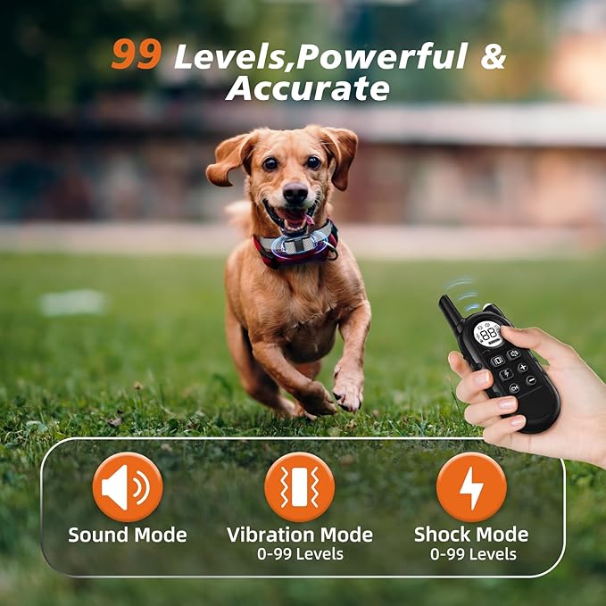 Ultra Compact Dog Shock Collar, Lightest Dog Training Collar with Remote for Small Dogs 5-30lbs & Medium Dogs/Puppies, Waterproof, Rechargeable, 1300ft Range (White Black Dot&Small)