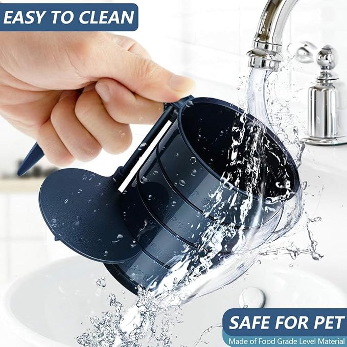 Joansan Dog Food Scoop Pet Food Scoops for Dogs 4 Capacity Cup in 1 Cup Measuring Scoop for Pets Dog Cat and Bird Solid Food (Includes 1/4 C 1/2 C 3/4 C 1 CUP)