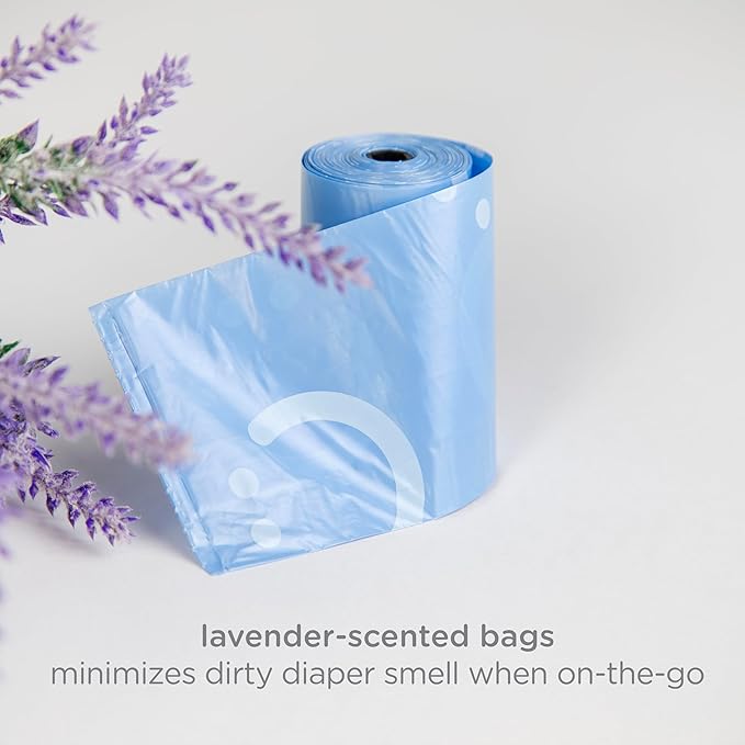Ubbi On-the-Go Refill Bags, Lavender Scented, Value Pack of 36, Baby On The Go Diapering Essentials