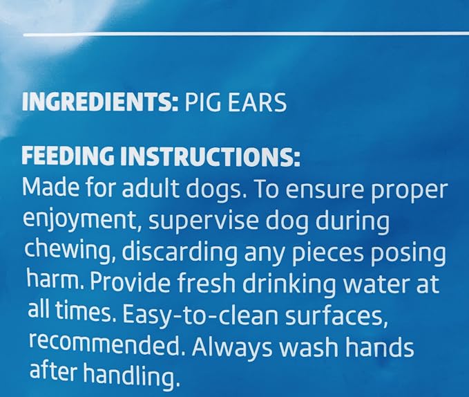 Amazon Brand - Wonder Bound Whole Pig Ears, Ingredient, Highly Digestible, Dog Treats for Puppy and Large/Medium Dogs, Pork, 12.7 Ounce, 18 Count (Pack of 2)