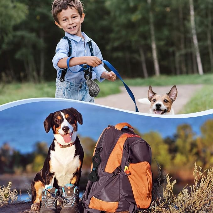 Dog Poop Bag Holder for Leash Waste Bag Carrier Dog Poop Bag Dispenser for Walking Running Bicycle Accessory 2 Pieces (Light Green)