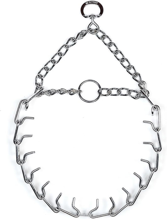 Herm Sprenger Prong Dog Training Collar Ultra-Plus Chrome Plated Steel No Pull Collar for Dogs Made in Germany, 20in x 3.0mm (Neck Size up to 16in)