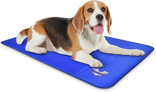 Arf Pets Dog Cooling Mat 27” x 43” Pad for Kennels, Crates and Beds, Non-Toxic, Durable Solid Self-Cooling Gel Material. No Refrigeration or Electricity Needed