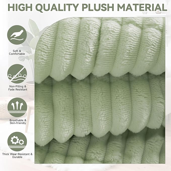 OTOB Couch Cover for Dogs Washable, Non Slip Plush Sofa Covers for 3 Cushion Couch, Fuzzy Pet Friendly Mat Bed Furniture Protector Sofa Slipcover, All Seasons (Matcha Green, 27.6" x 70.9")