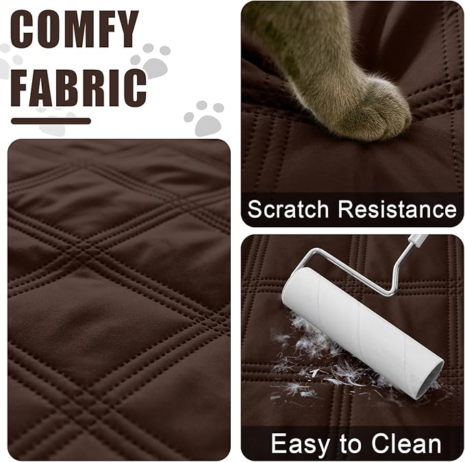 Smiry Waterproof Dog Bed Cover Blanket 30x70, Soft Reversible Pet Blanket, Washable Leakproof Cats Dogs Couch Cover for Sofa, Couch, Furniture, Chocolate/Chocolate