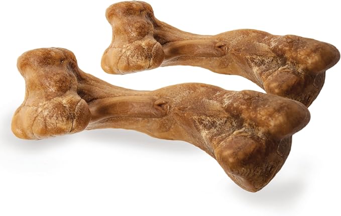 Nylabone Healthy Edibles Wild Natural Dog Chews, Long Lasting Bones for Dogs, Bison Flavor Dog Treats, Medium (10 Count)