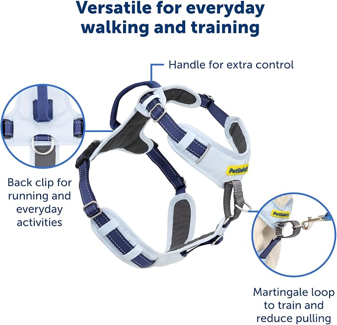 PetSafe Easy Walk Comfort No-Pull Dog Harness Padding - Better Walks on 1st Use - 5 Points of Adjustment Small, Green Gingham