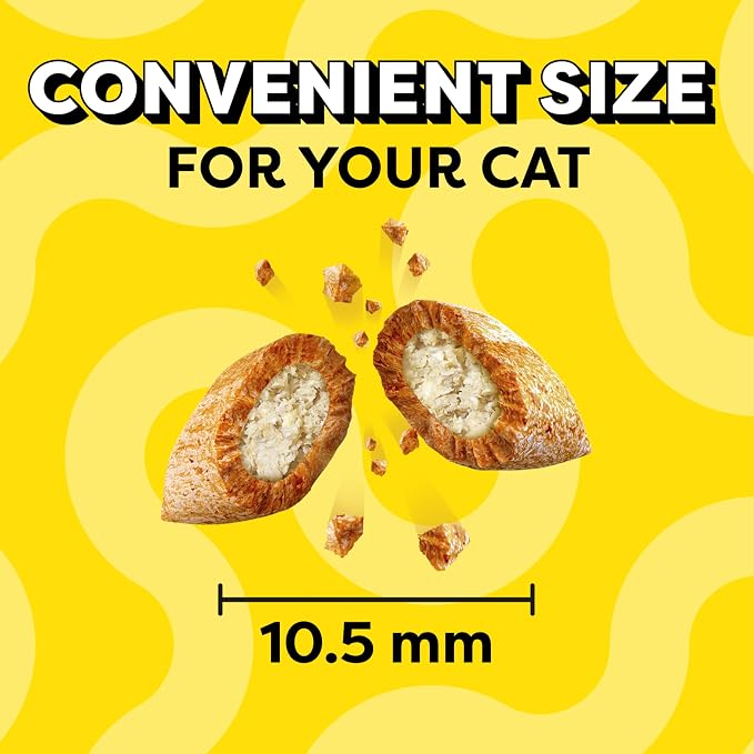 Temptations Birthday Cat Treats, Crunchy and Soft Cat Treats, Lobster & Beef Flavor, 6.3 oz. Pouch (Pack of 10)