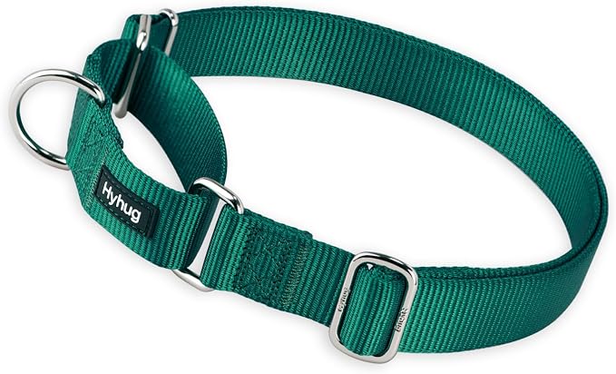 Hyhug Martingale Collar for Dogs Extra Large Green |Escape - Proof Heavy Duty Nylon Durable No Pull, Ideal for Training & Daily Walks