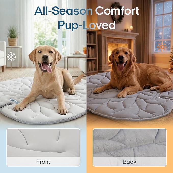 Vagascape Dog Cooling Mat, Washable Pet Cooling Mat, 55" x 45" Thick & Durable Large Cooling Mat for Dogs, Portable Foldable Premium Cooling Pad for Indoor, Outdoor, Travel, Camping, Patio and Beach