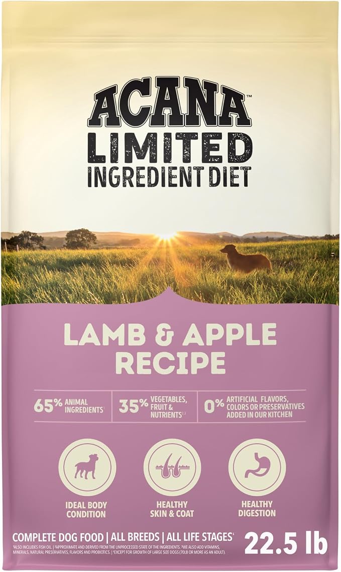 ACANA Singles Limited Ingredient Grain Free High Protein Dry Dog Food Lamb & Apple Recipe 22.5lb Bag