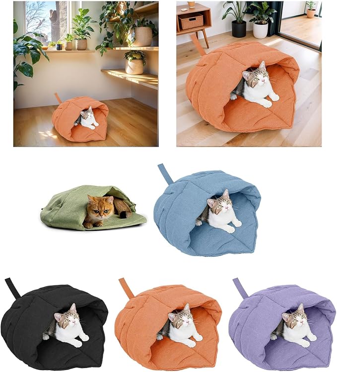 Plush Shape Dog Cats Cave Bed Washable Comfortable Hideaway Puppies Home Decoration