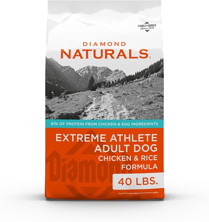 Diamond Naturals Extreme Athlete Adult High Protein Chicken & Rice Dry Dog Food 40lb