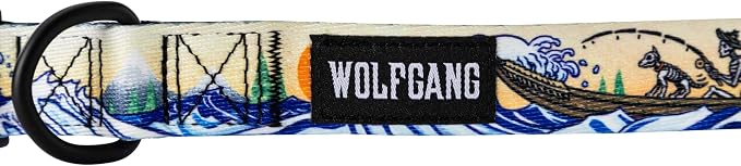 Wolfgang Heavy Duty, Adjustable Dog Collar with Quick Release Nylon Buckle for Walking & Training, MountainWave Print, Medium