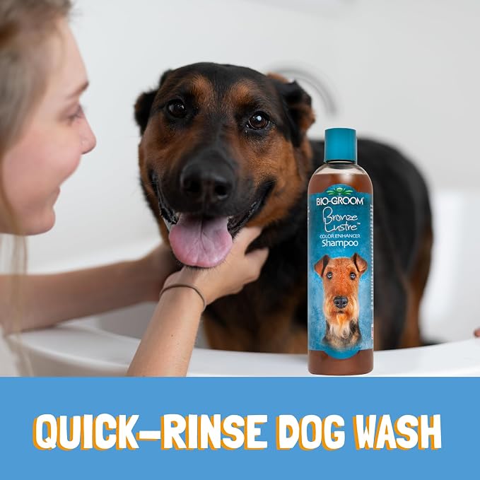 Bio-Groom Bronze Lustre Dog Shampoo - Color Enhancing Pet Shampoo, Dog Bathing Supplies, Puppy Wash, Dog Grooming Supplies, Cruelty-Free, Made in USA, Coat Brightener Shampoo - 1 Gallon