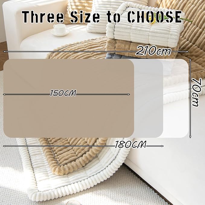 Mitid Sofa Cover Fuzzy Couch Cover for Pet, Couch Covers for Dogs Washable Non-Slip Sofa Slipcover Cushion Protector Pets Friendly Mat