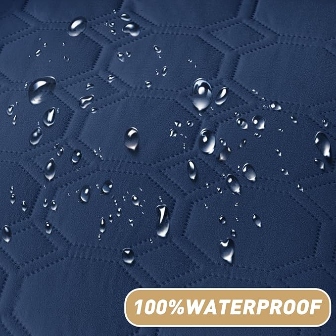 ZNSAYOTX Ultimate Cozy Blankets (30"x70") 100% Waterproof Sofa Mat Blanket for Dog Pets, Bed Couch Protector with Non-Slip Back Washable Durable, Pee Scratch Proof Easy to Clean (Navy Blue)