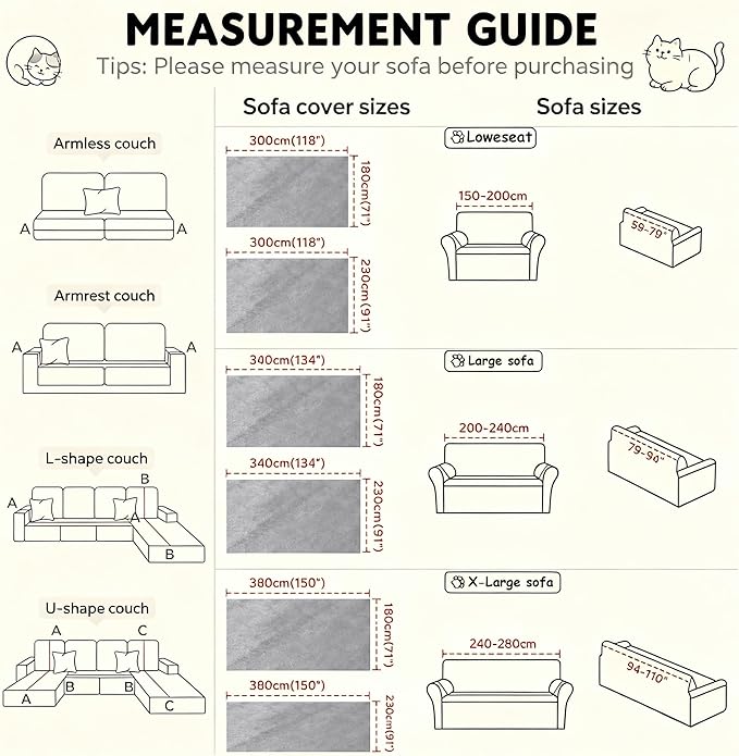 LOllON Velvet Couch Cover for Cats Dogs Kids - 100% Waterproof Cat Scratch Resistant Sofa Cover, Non-Slip Washable Furniture Protector,Ultra Soft Pet-Friendly Slipcover for 3-Seat Sofa 118"x71" Grey
