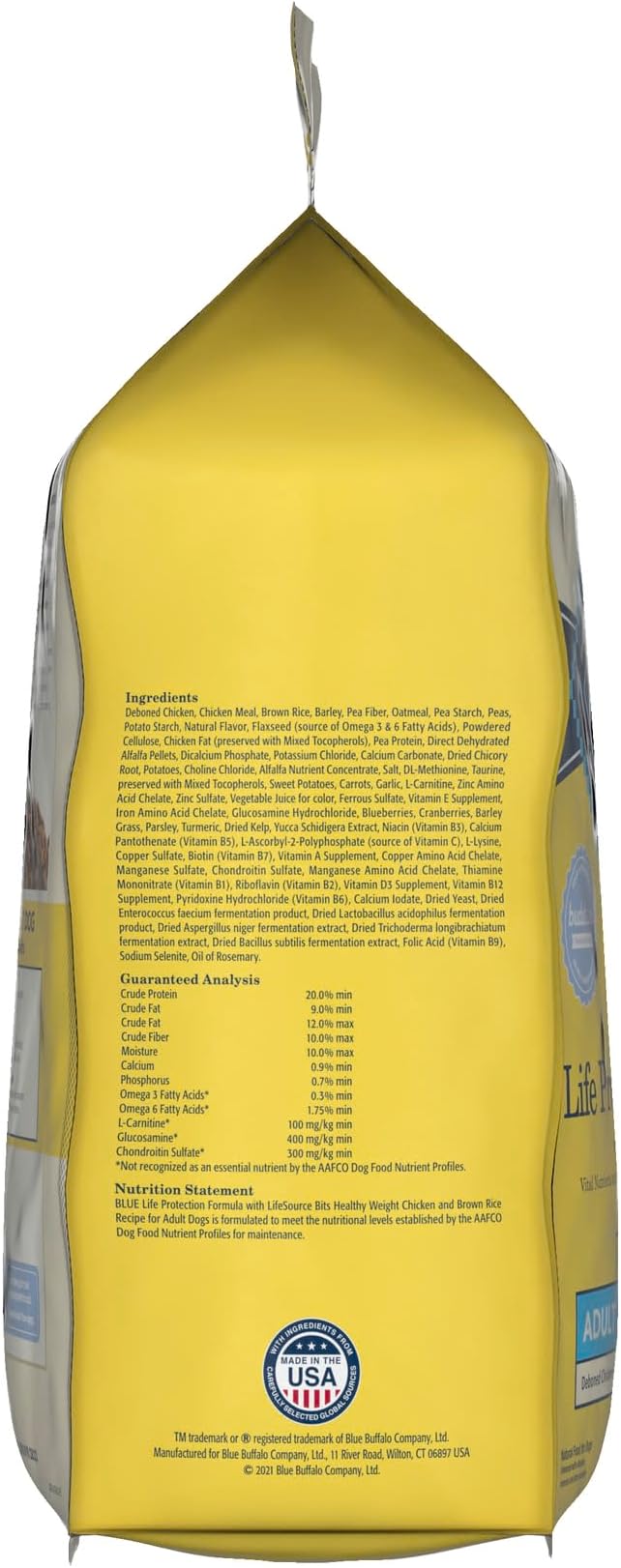 Blue Buffalo Life Protection Formula Healthy Weight Adult Dry Dog Food, Chicken & Brown Rice, Supports Immunity with Antioxidant-Rich LifeSource Bits, Promotes Lean Muscles & Weight Control, 5 lbs.