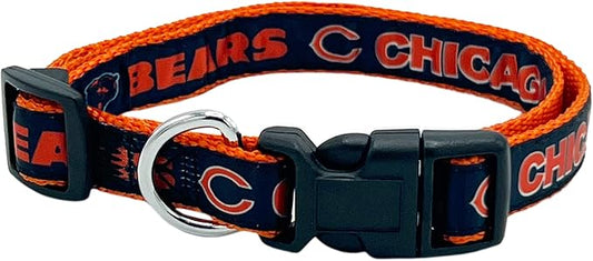 Pets First NFL Chicago Cubs Licensed PET COLLAR, Small - Heavy-Duty, Strong, and Durable Dog Collar. Available in 31 Football Teams and 4 Sizes