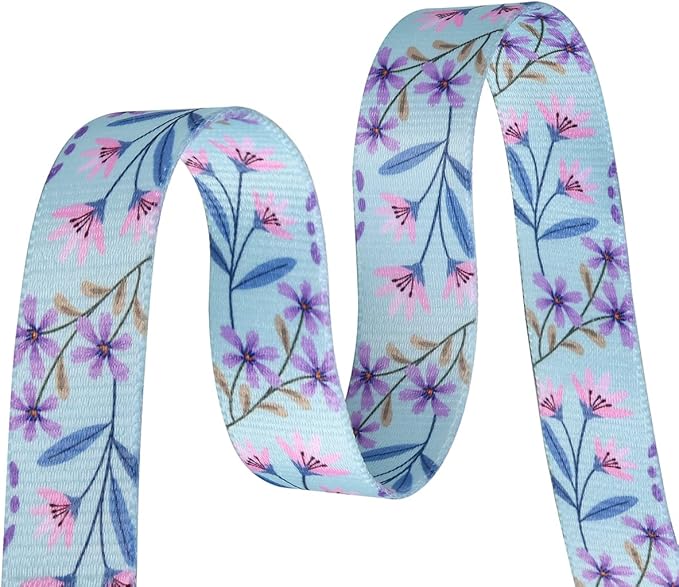 Mihqy Dog Collar with Bohemia Floral Tribal Geometric Patterns - Soft Ethnic Style Collar Adjustable for Small Medium Large Dogs(Floral Purple,XS)