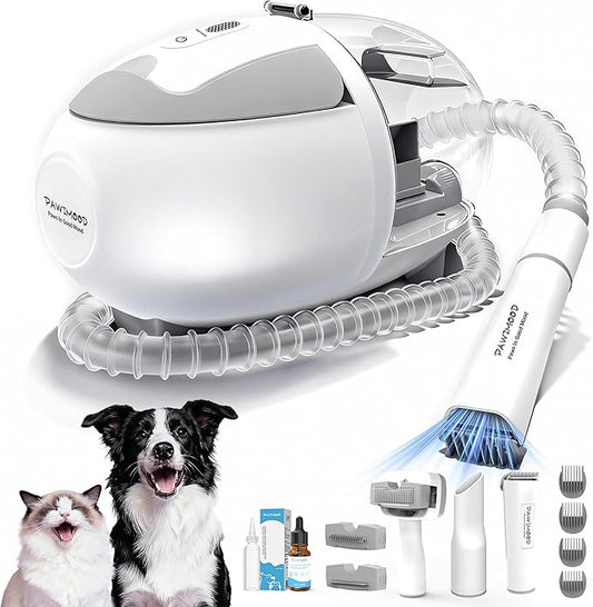 Dog Grooming Vacuum,Pet Grooming Vacuum with 2L Dust Cup & 13000Pa Suction, 6-in-1 Low Noise Pet Grooming Kit with Clipper & Steam Brush for Shedding, Professional Dog Vacuum for Dogs & Cats