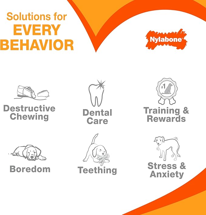 Nylabone Original Wishbone Power Chew Toy for Dogs, Dog Toys for Aggressive Chewers, Original Flavor, Small - Up to 25 Ibs, 1 Count