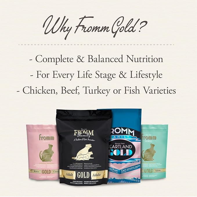 Fromm Heartland Gold Puppy Premium Dry Dog Food - Dry Puppy Food for Medium & Small Breeds - Beef Recipe - 4 lb