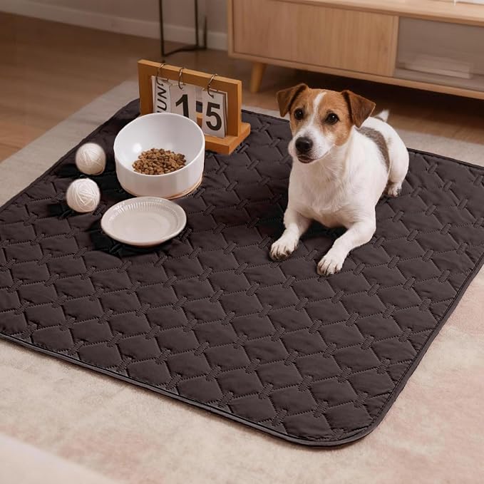 gogobunny 100% Double Sided Waterproof Dog Blanket Soft Pet Bed Cover Reversible Protect Furniture Couch Sofa Car for Puppy Dog Cat (Dark Coffee/Light Coffee, 30x30 Inch (Pack of 1))