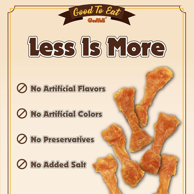 Gootoe Turkey Tendons for Dogs – All-Natural, Hypoallergenic Dog Treats, Rawhide Alternative, Long Lasting Puppy Chews, Healthy Dog Treats for Small Breeds, Bone (S), 1 lb